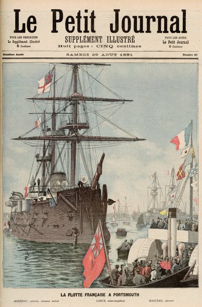 La flotilla francesa en Portsmouth, de 